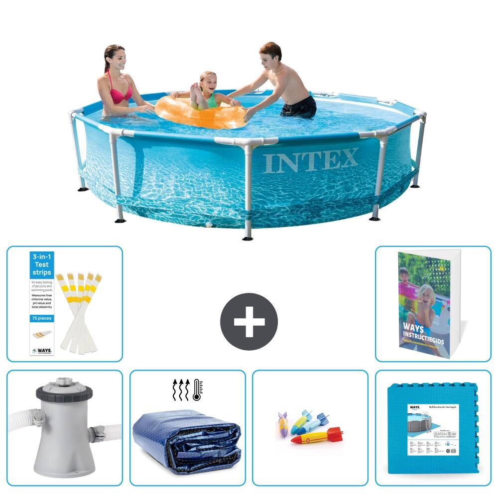 INTEX Basen ze stelażem Okrągły - 305x76 cm - 7-częściowy S229