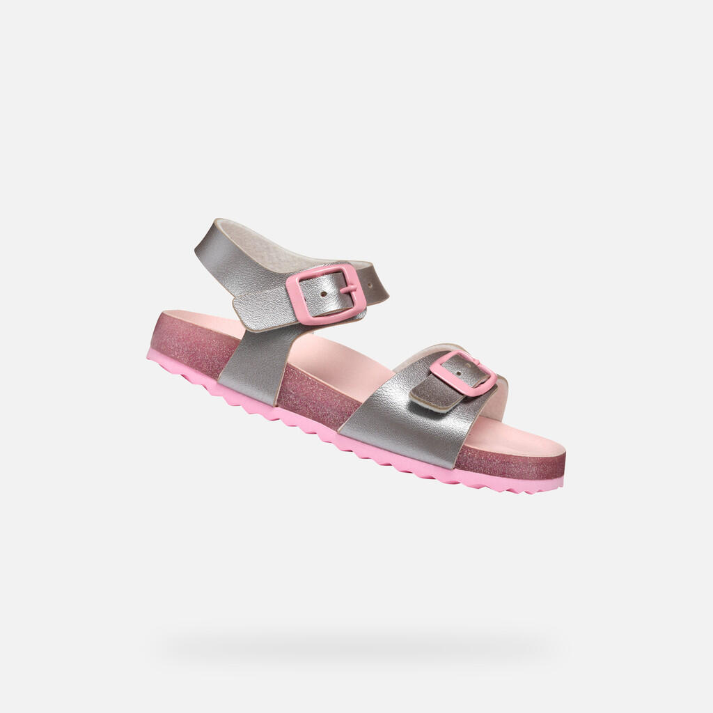 Sandały GEOX J ADRIEL GIRL Szary