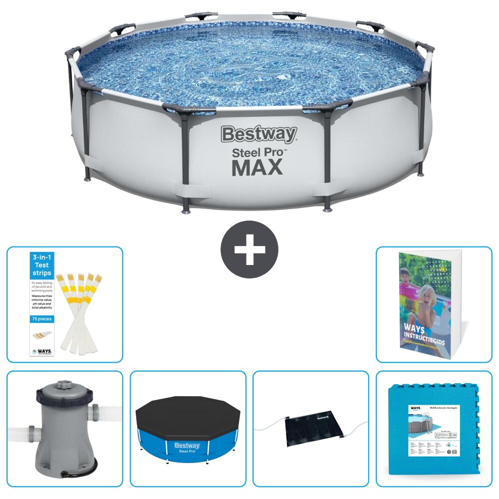 BESTWAY Basen Steel Pro MAX Okrągły - 305x76 cm - 7-częściowy S273