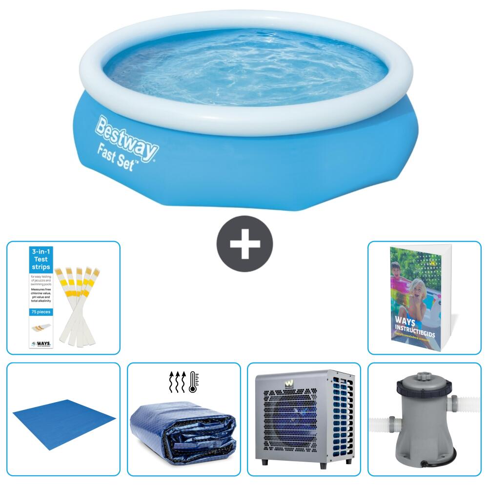 BESTWAY Basen Fast Set Okrągły - 305x76 cm - 7-częściowy S124