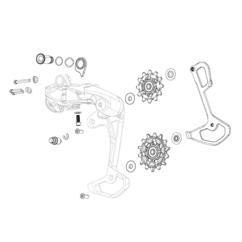 Zestaw klatki SRAM Derad RED AXS E1 XPLR