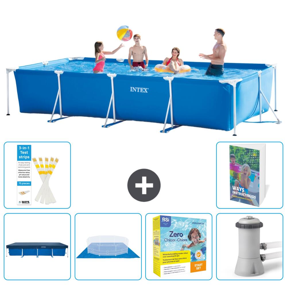 INTEX Basen ze stelażem Prostokątny - 450x220x84 cm - 7-częściowy S24