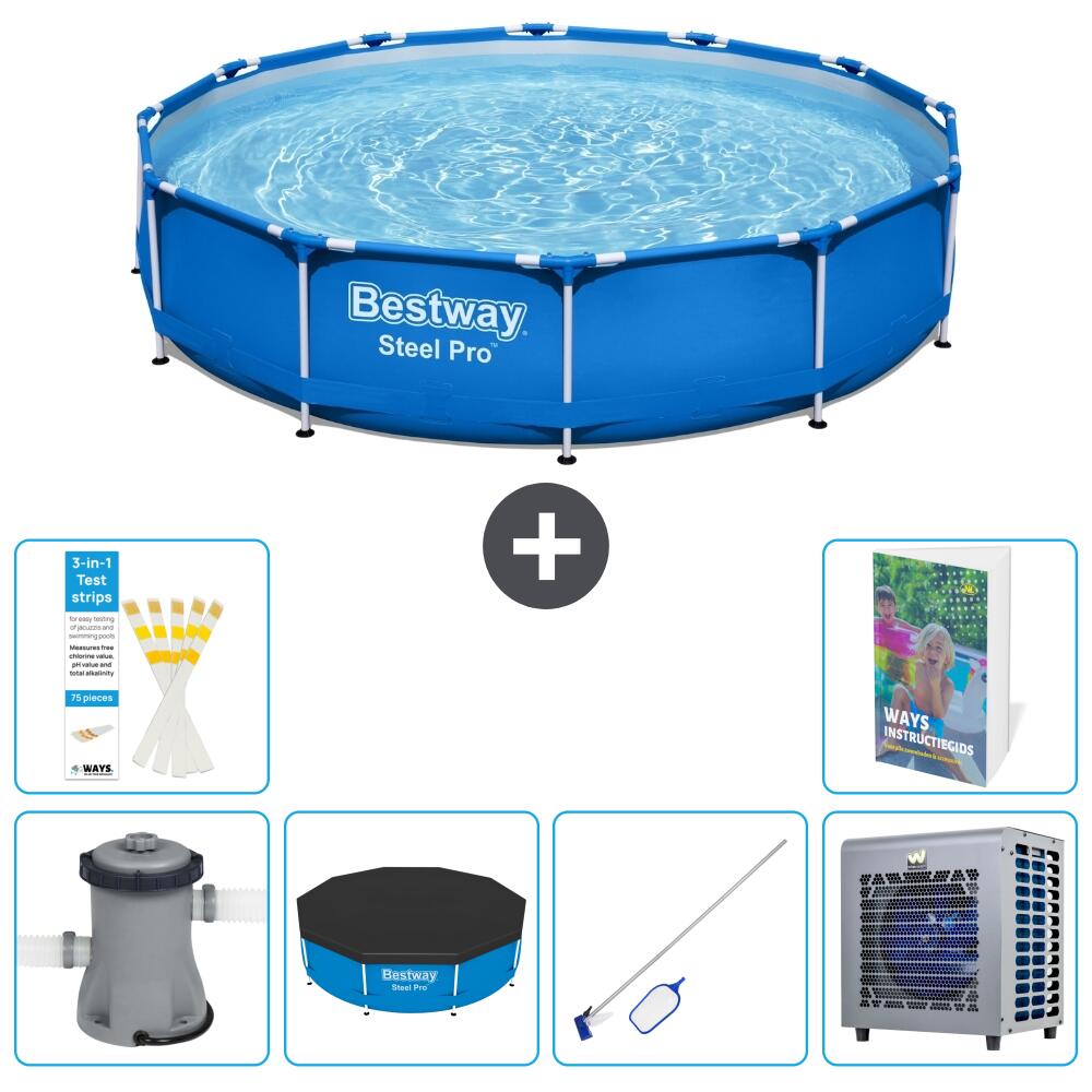 BESTWAY Basen Steel Pro Okrągły - 305x76 cm - 7-częściowy S283