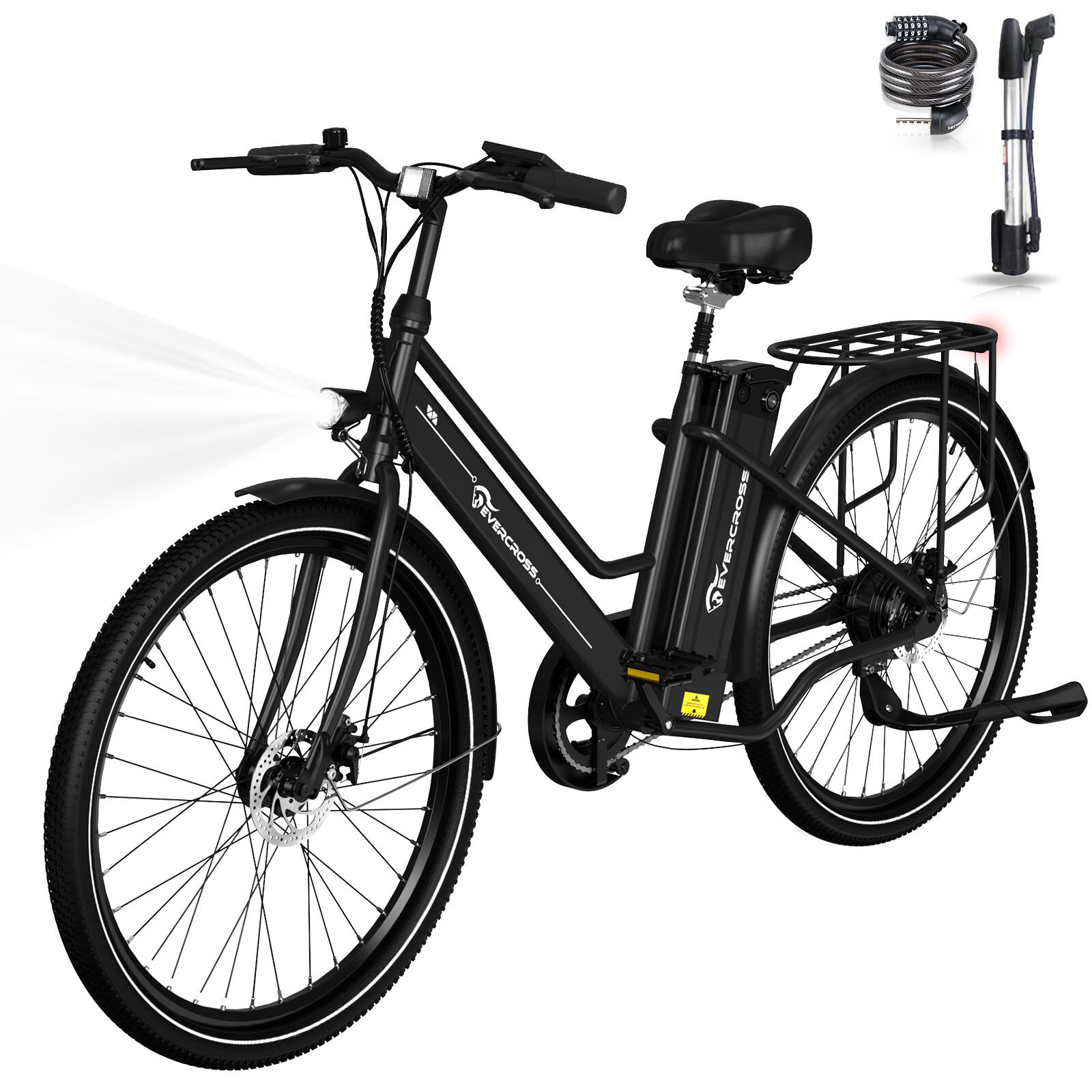 Rower elektryczny 26 EVERCROSS EK8 250W 36V 25 km/h APP