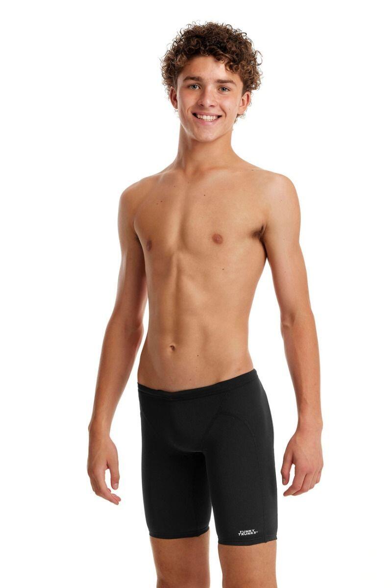 Kąpielówki spodenki na basen chłopięce Funky Trunks Still Black