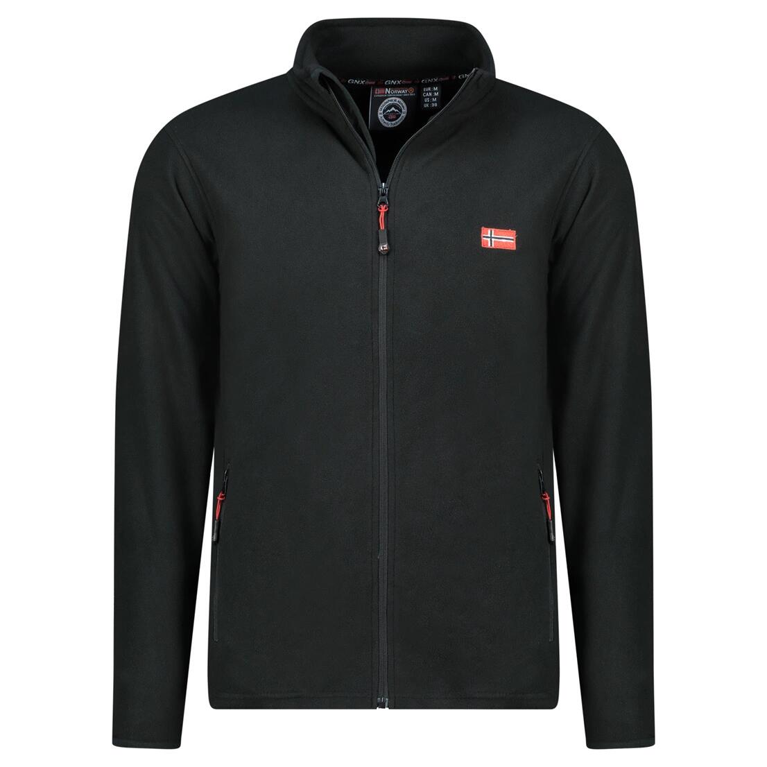 Geographical Norway ULYSSE FZ BLACK DB MEN 224 — polar męski, czarny.