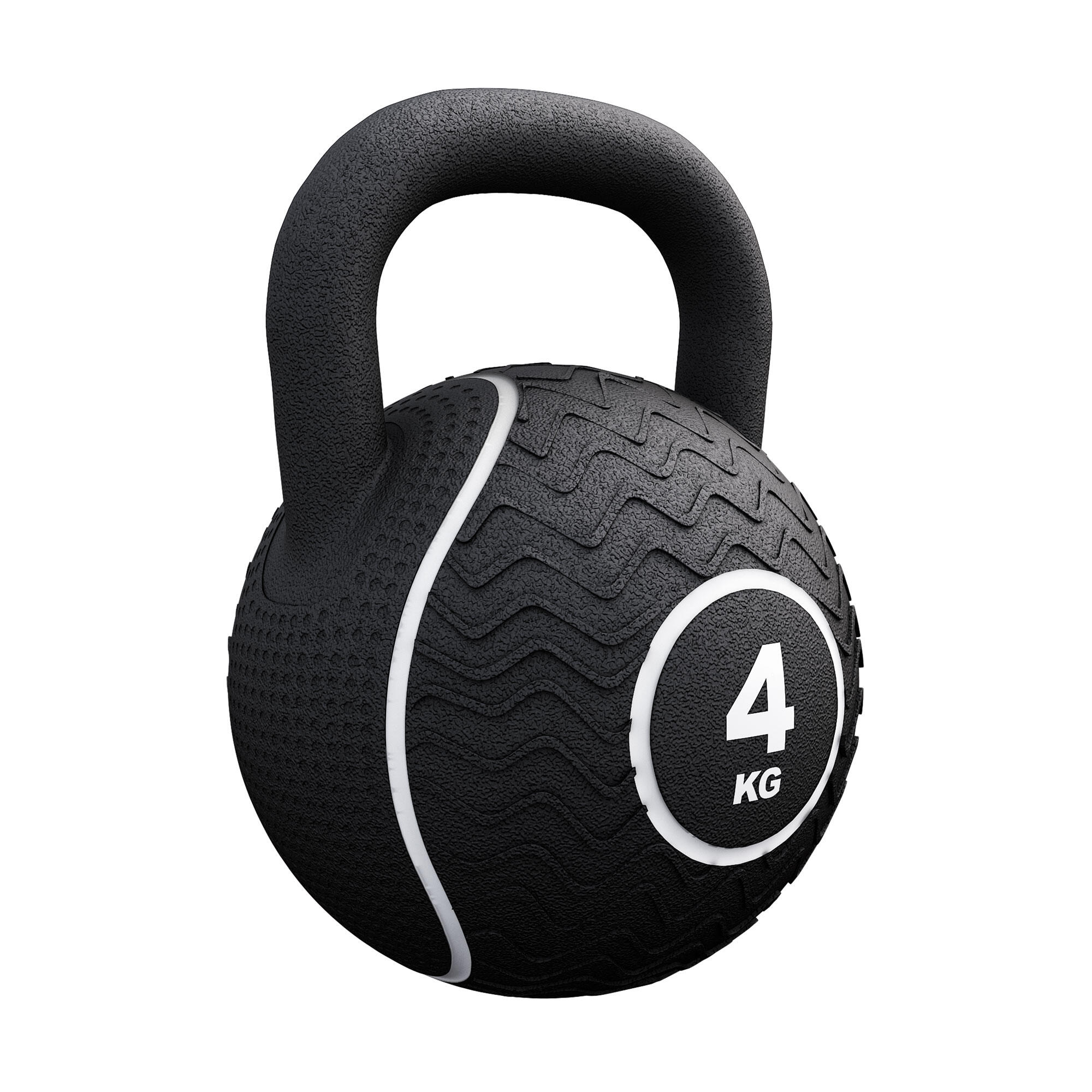 Kettlebell 4 kg gumowany żeliwo Gorilla Sports