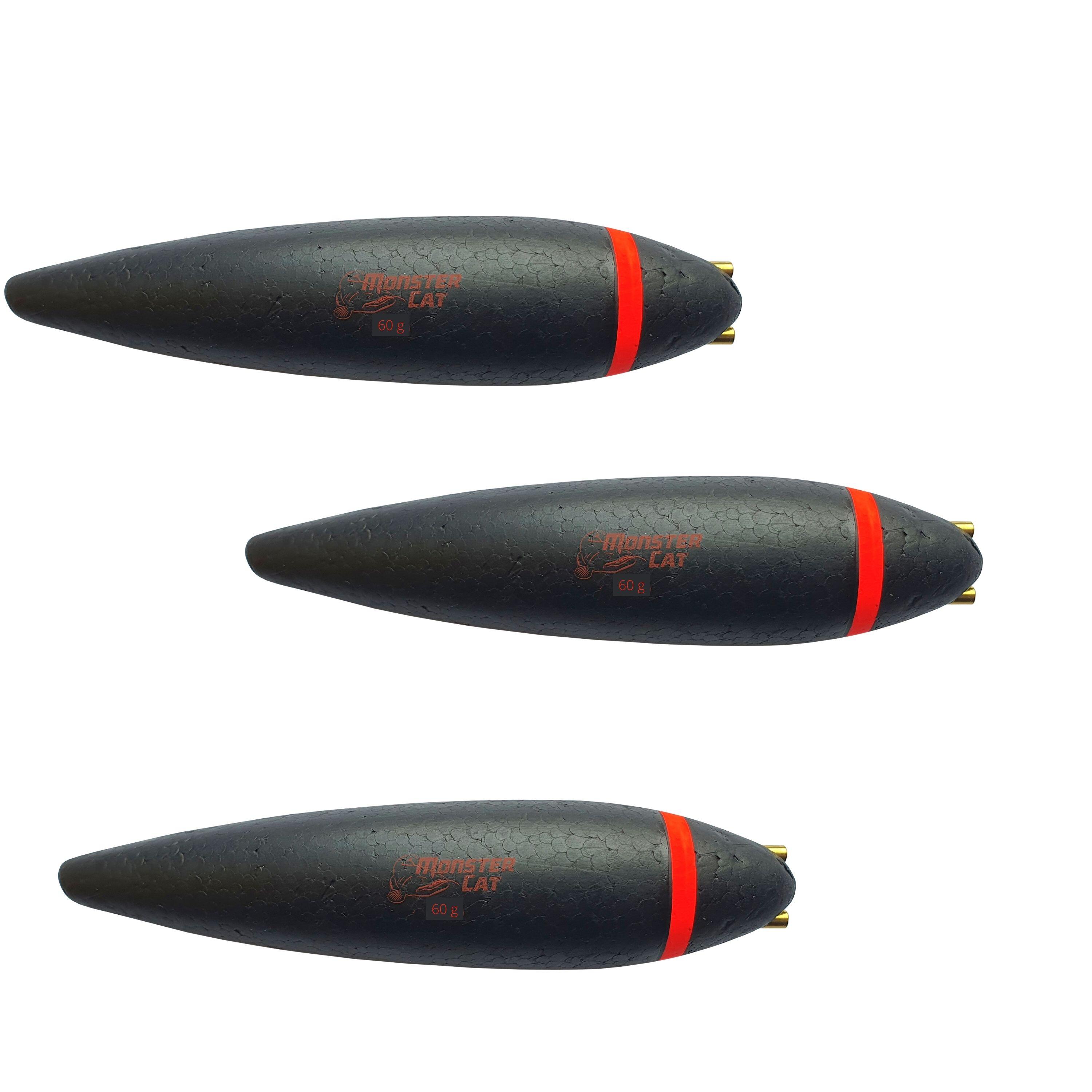 Spławik sumowy podwodny z grzechotką Monster Cat 60 g x 3 szt