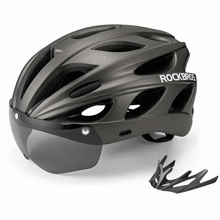 Kask rowerowy z absorpcją wstrząsów EPS i osłoną na oczy