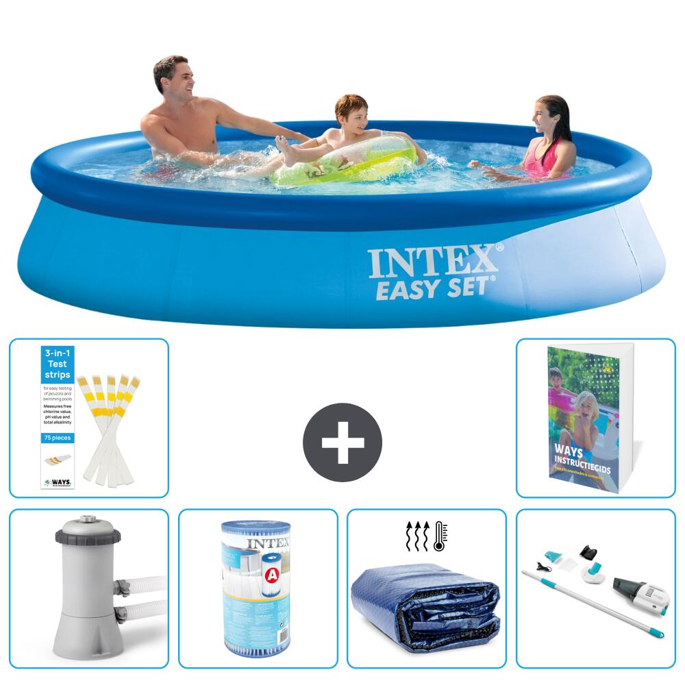 INTEX Basen Easy Set Okrągły - 366x76 cm - 7-częściowy S201