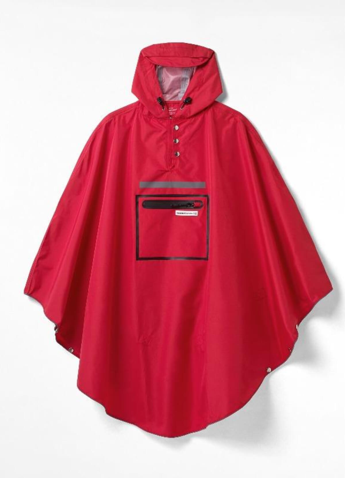 Poncho Ludowe Poncho Czerwone