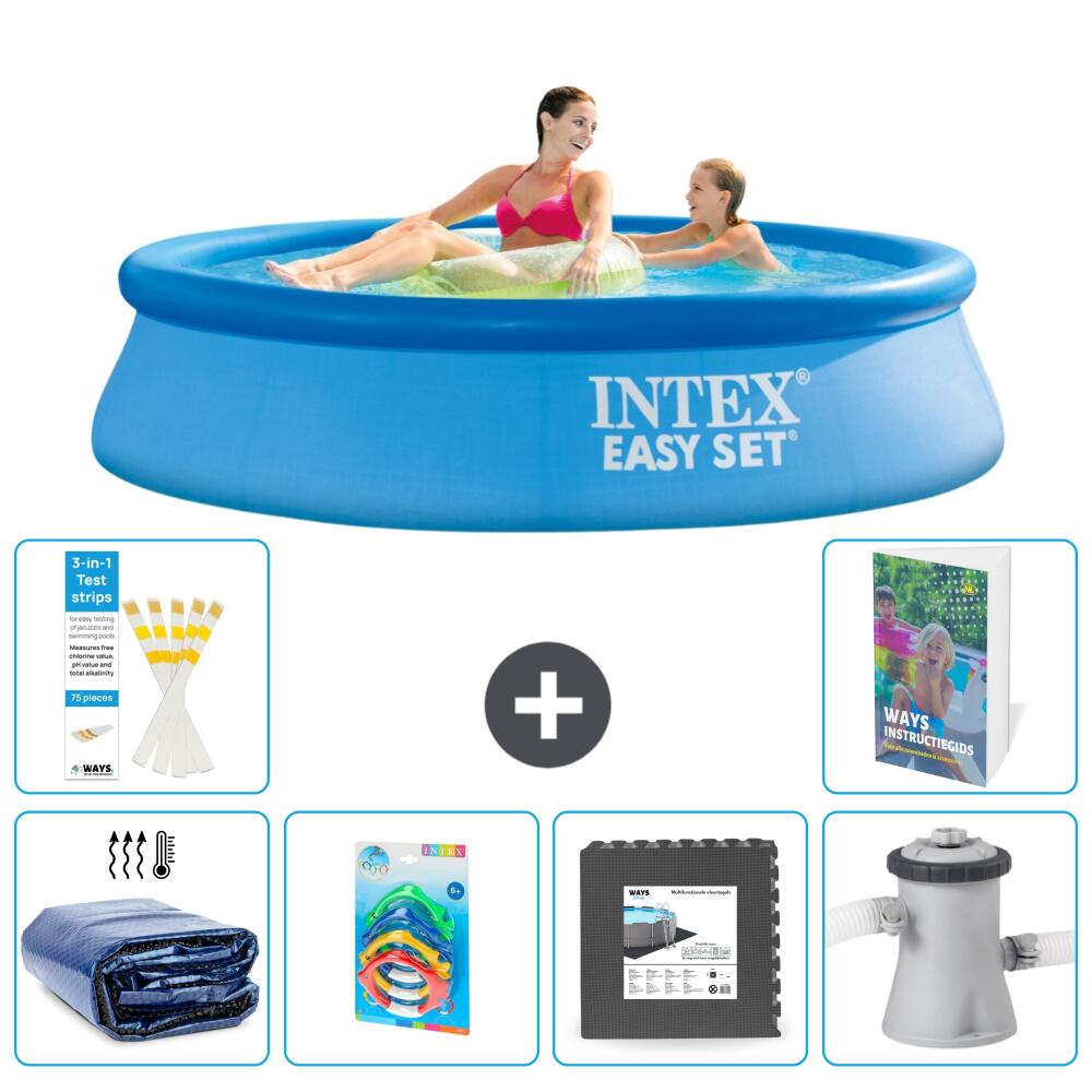 INTEX Basen Easy Set Okrągły - 244x61 cm - 7-częściowy S3