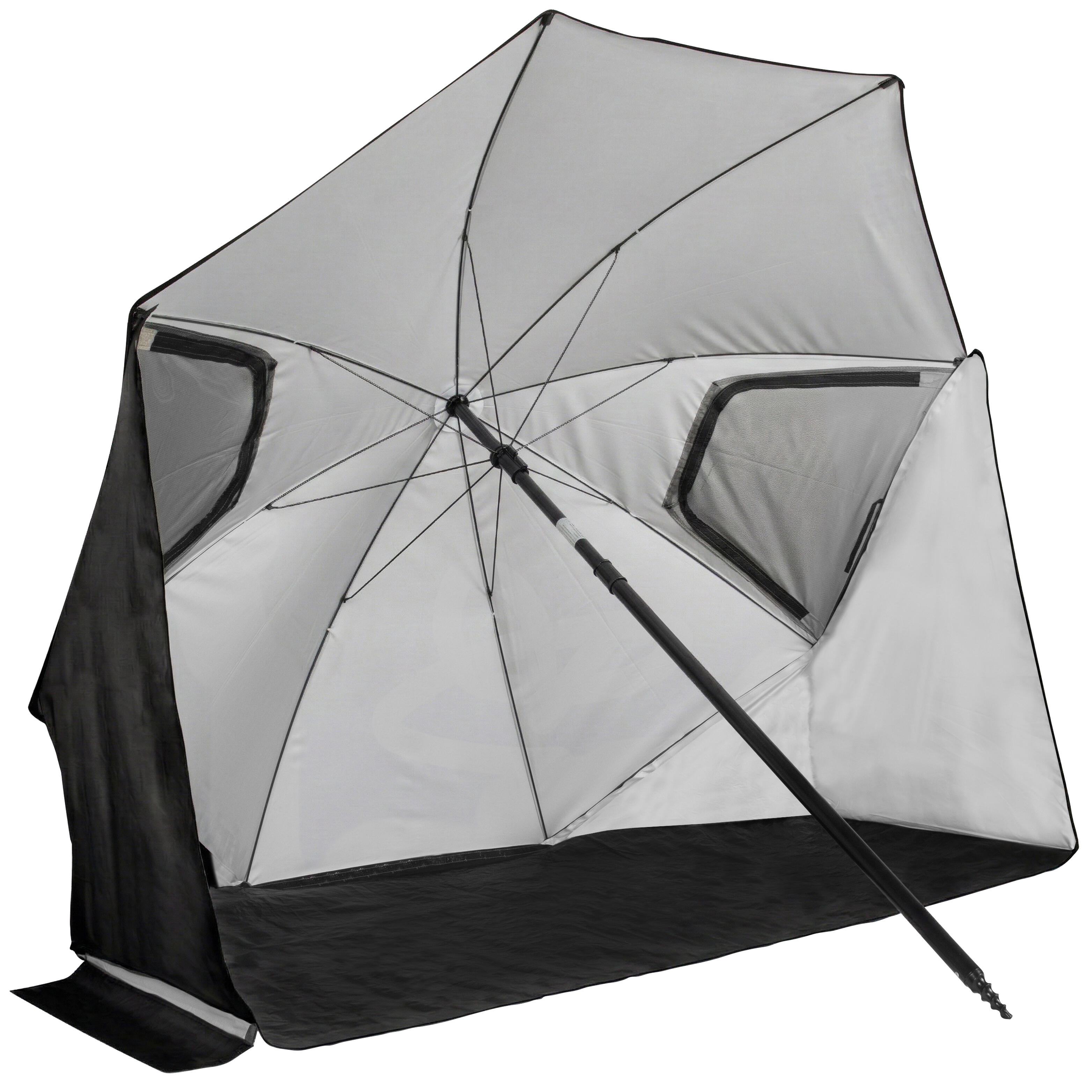 Parasol plażowy Premium - Wiatrówka - 200 cm - Czarny