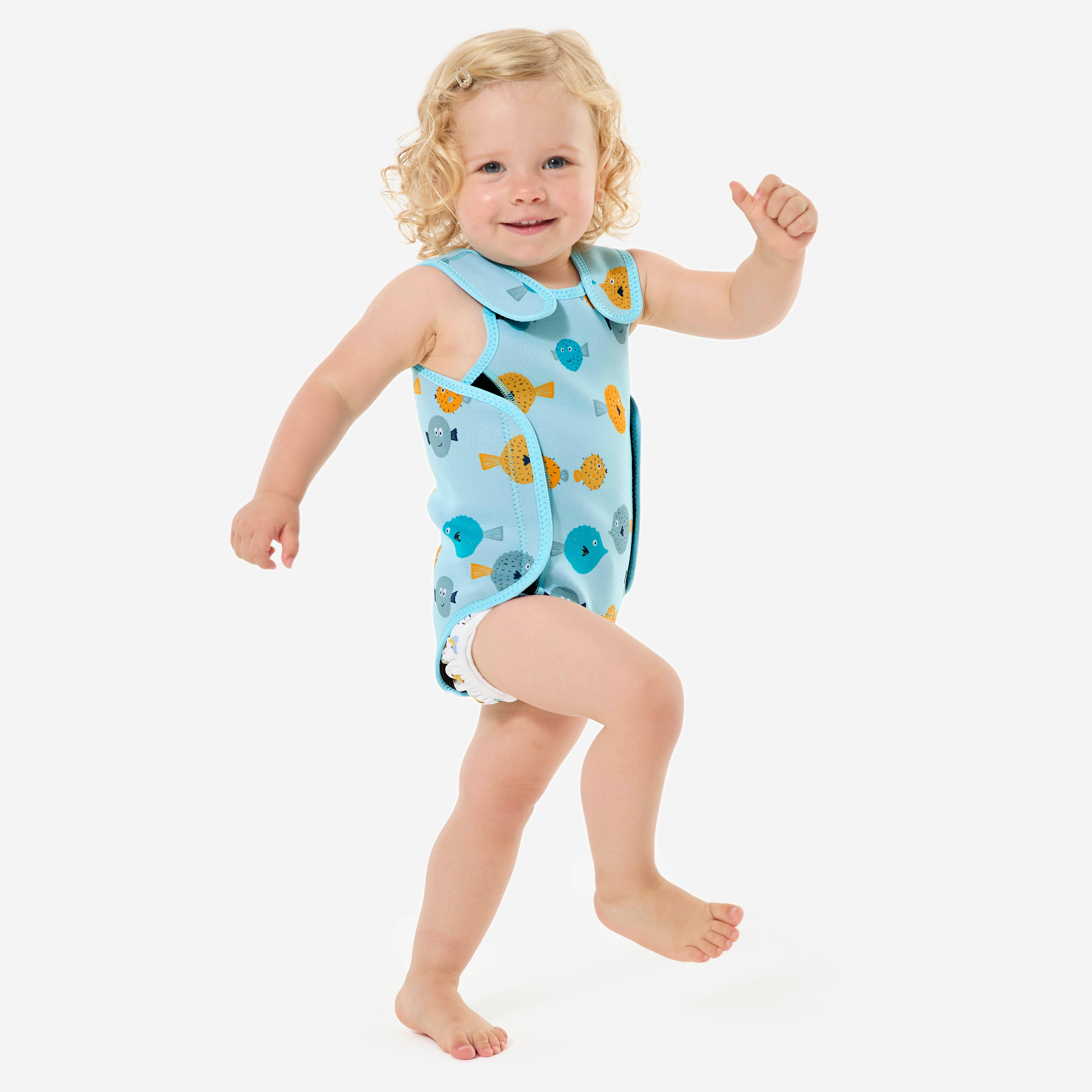 Kombinezon kąpielowy dla malucha Decathlon Bodywarm Fish z neoprenu 2 mm