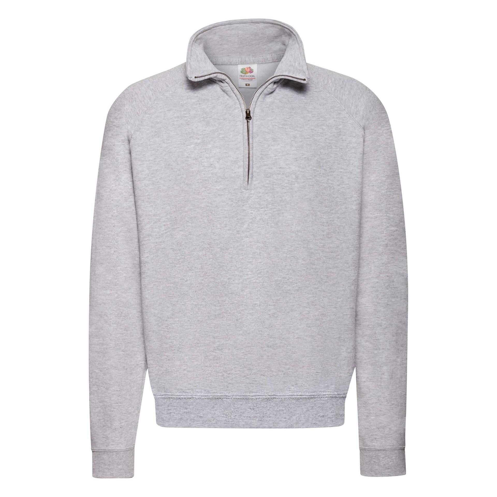 Bluza Fruit Of The Loom Classic Zip Neck dla dorosłych Gris