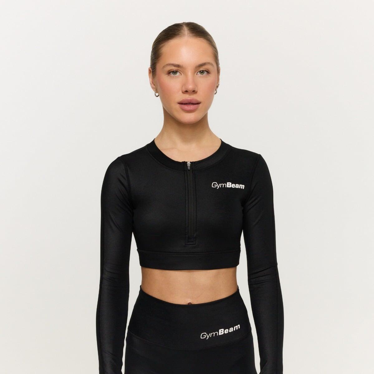 Top damski fitness z zamkiem Prime Black