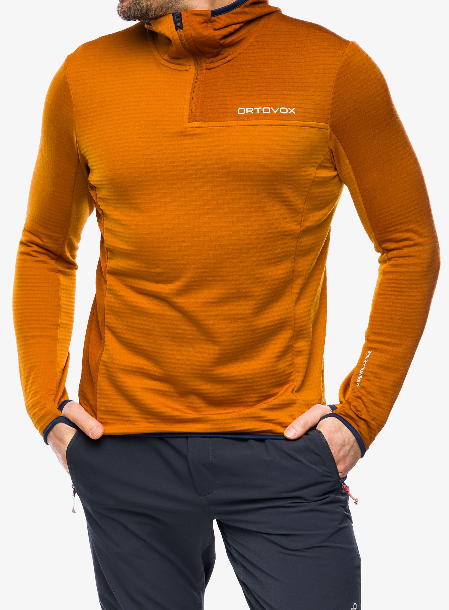 Bluza z kapturem męska Ortovox Fleece Light Grid ZN Hoody