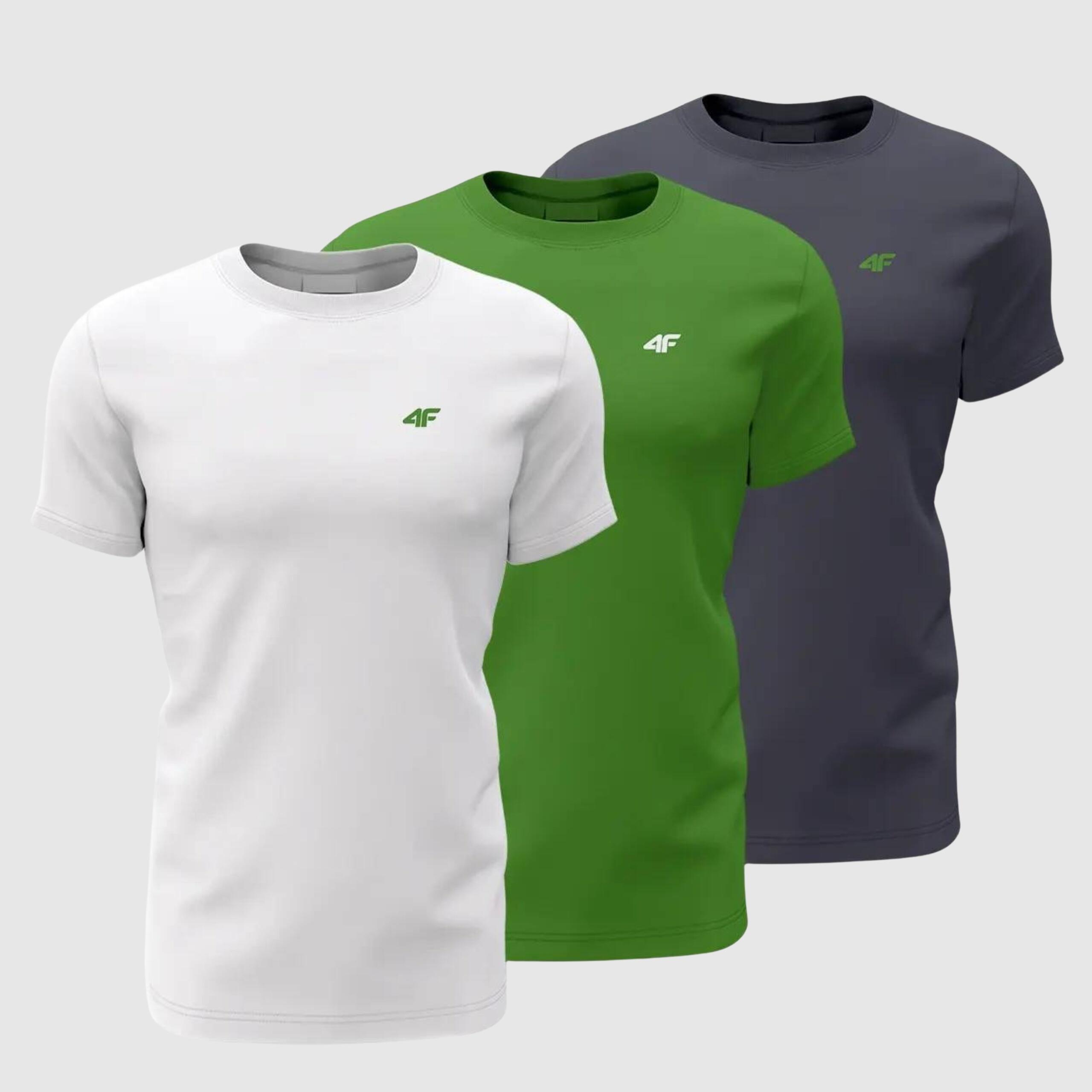 T-shirt męski (ZESTAW KOSZULEK 3 SZT.) 4F 4FWSS26TTSHM4216