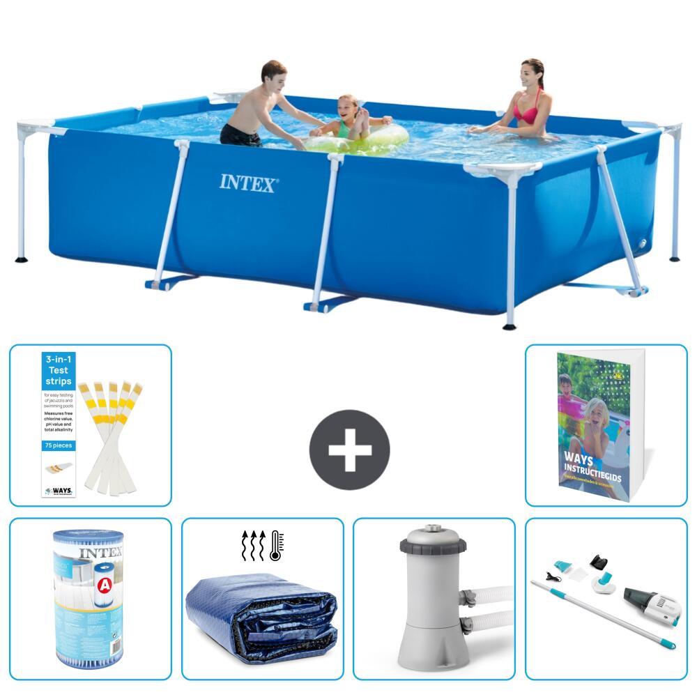 INTEX Basen ze stelażem Prostokątny - 300x200x75 cm - 7-częściowy S27