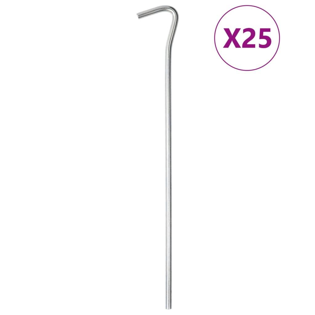 VidaXL Śledzie do namiotu 25 szt. Ø5 mm x 23 cm stal ocynkowana