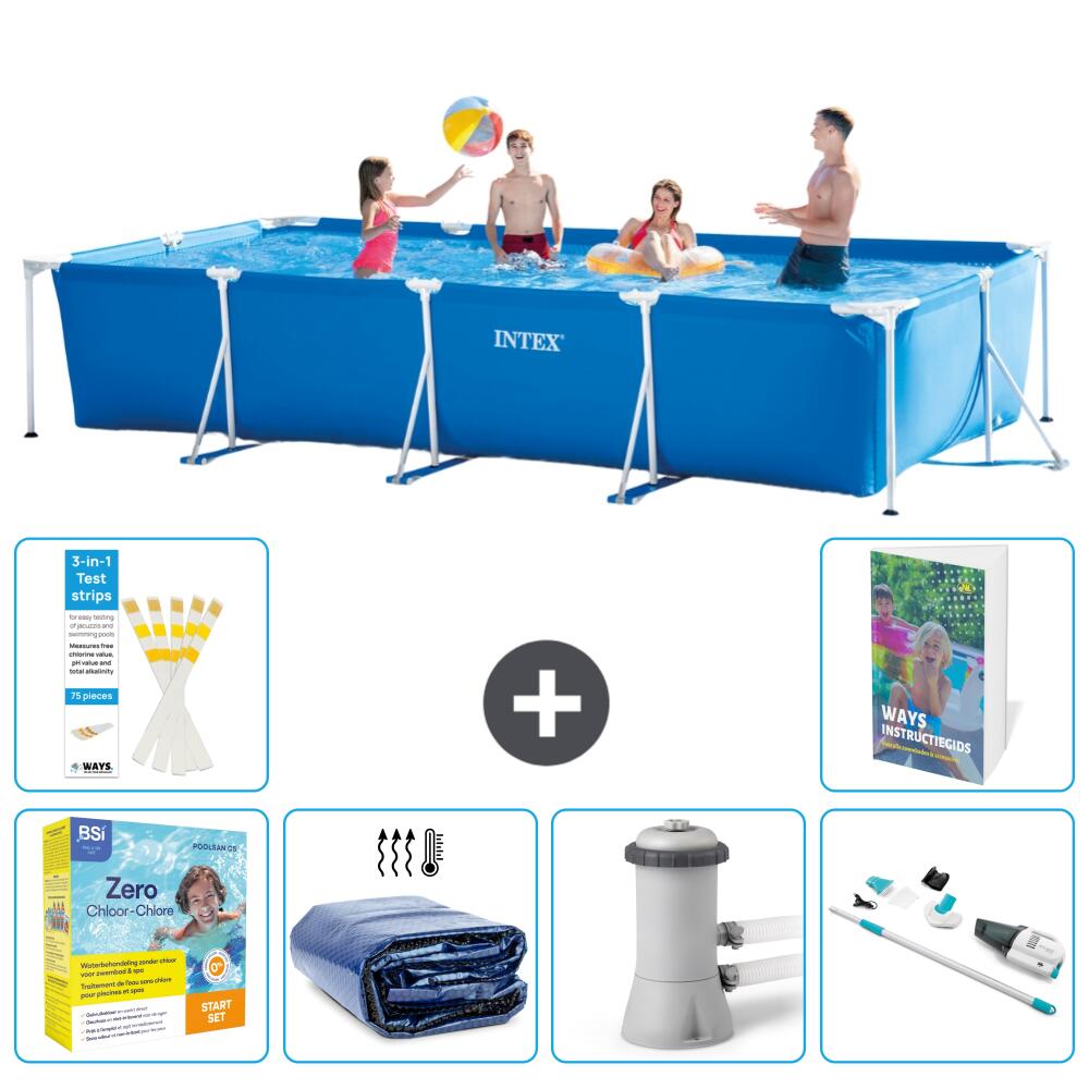 INTEX Basen ze stelażem Prostokątny - 450x220x84 cm - 7-częściowy S39