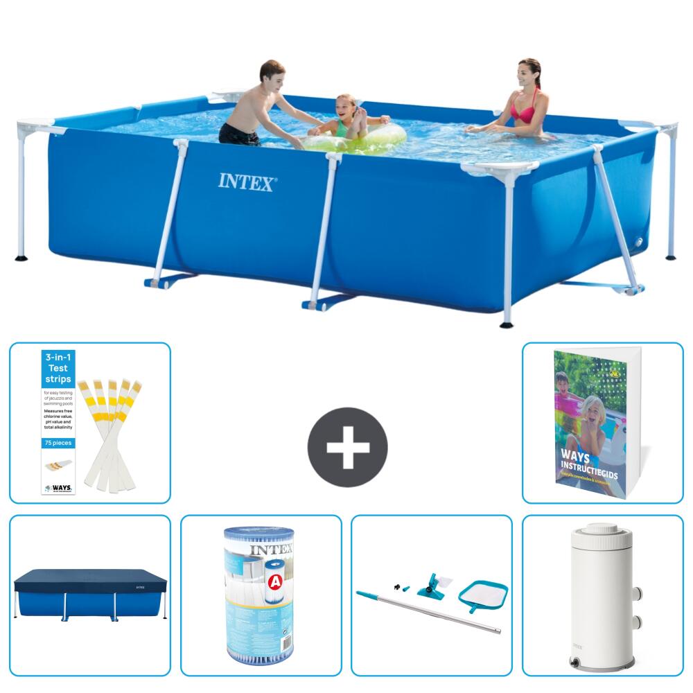 INTEX Basen ze stelażem Prostokątny - 300x200x75 cm - 7-częściowy S130