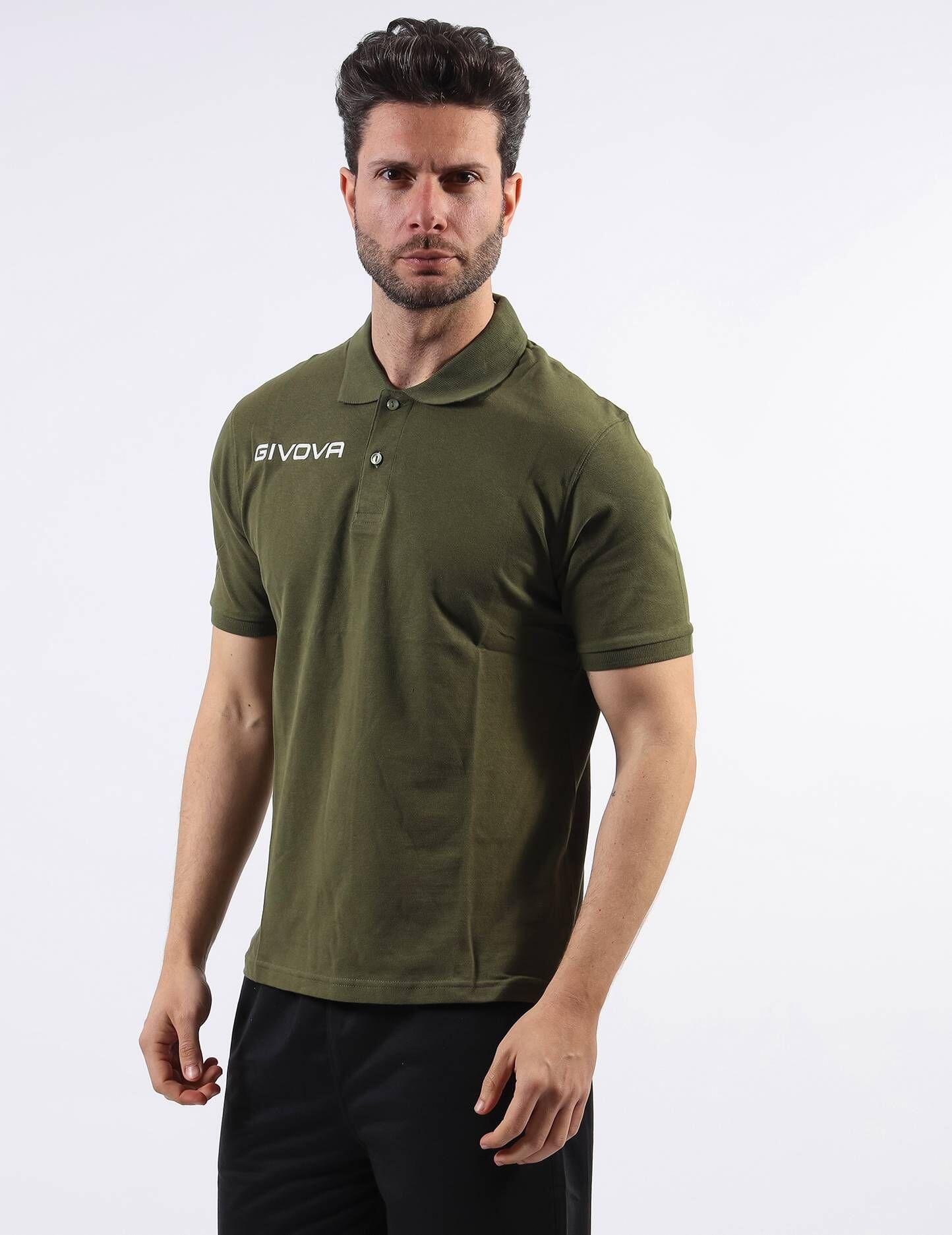Koszulka polo Givova Polo Cotone Piquet Long Sleeve Urban Green