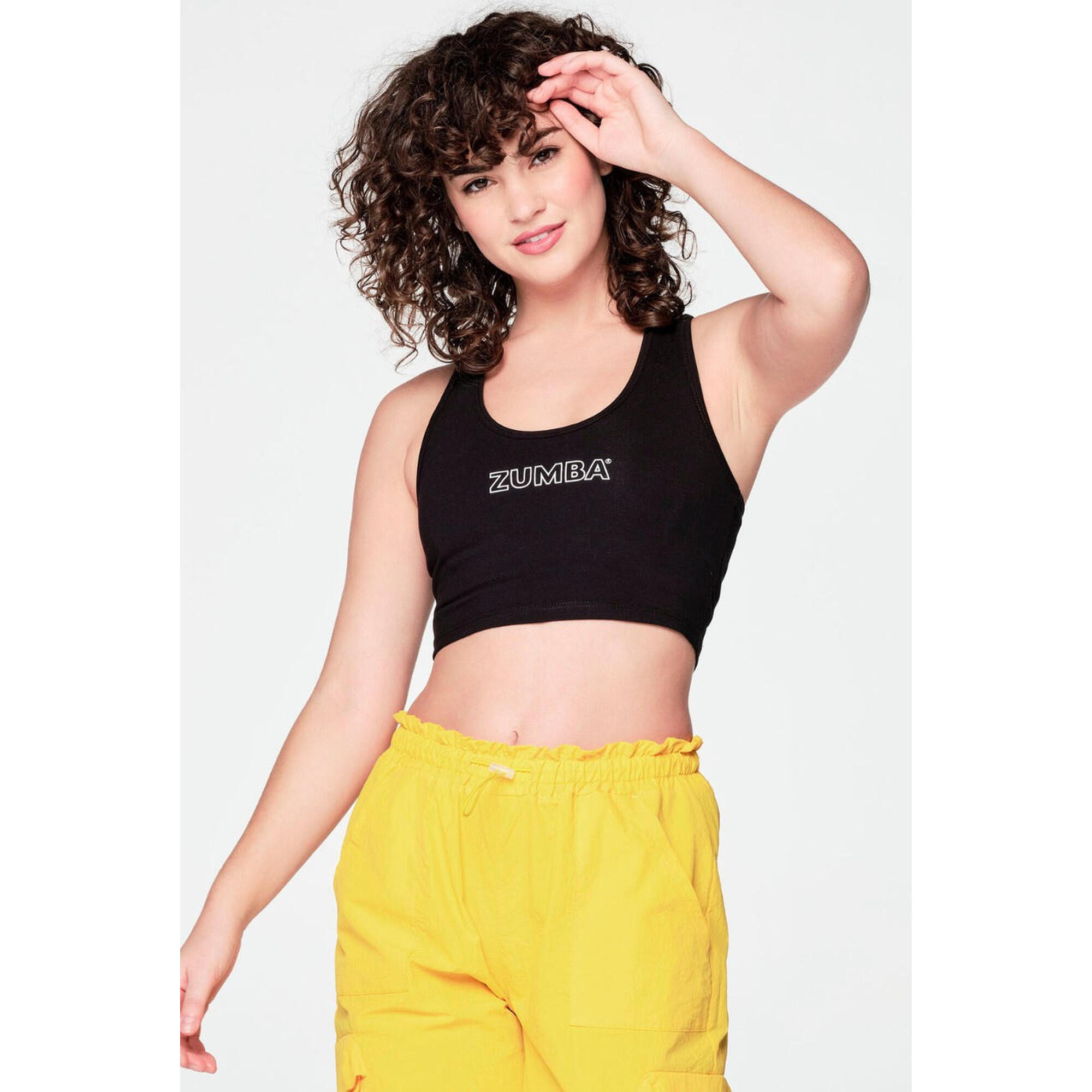 Top crop sportowy damski Zumba Vibrant