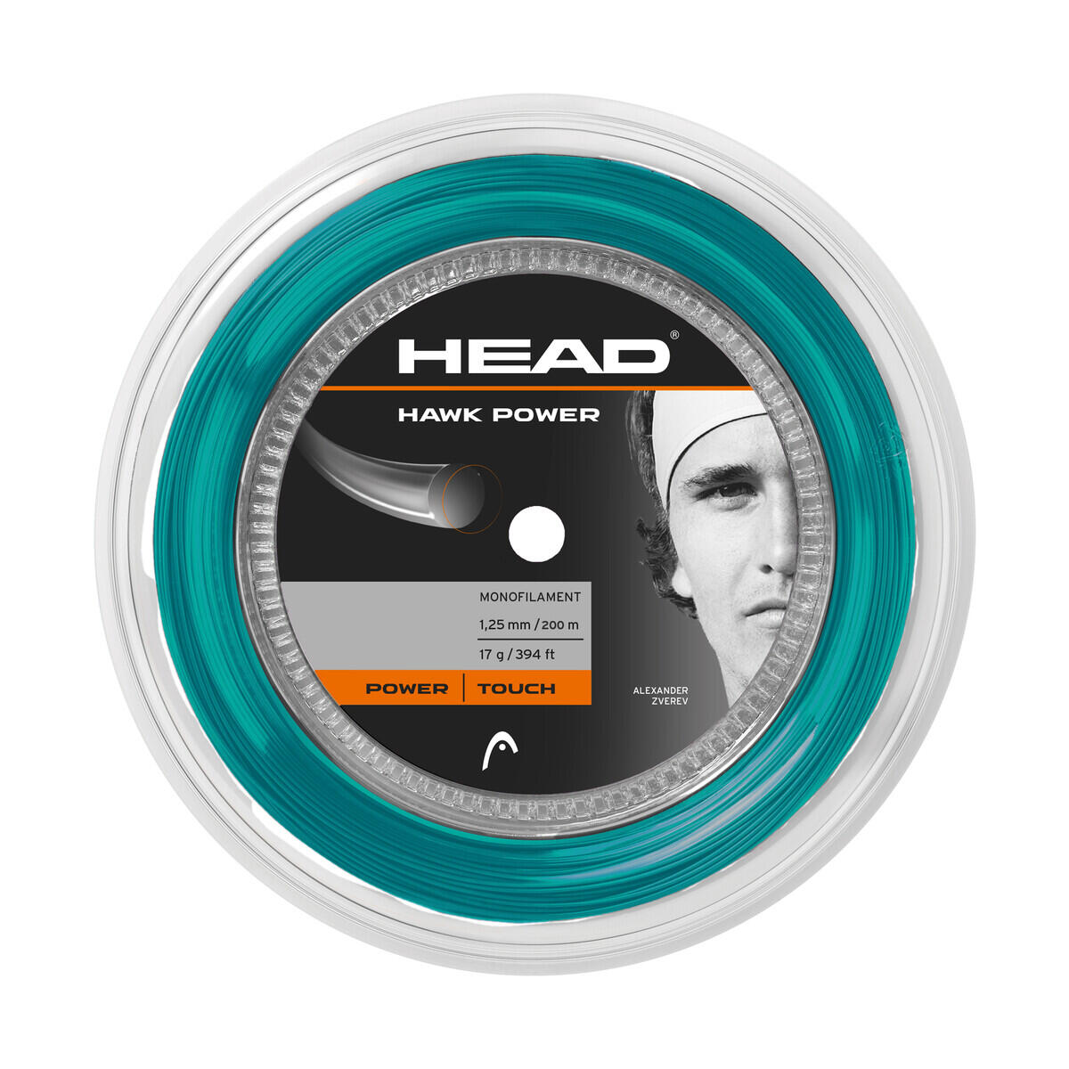 Naciąg do rakiet tenisowych HEAD Hawk Power 200m szpula