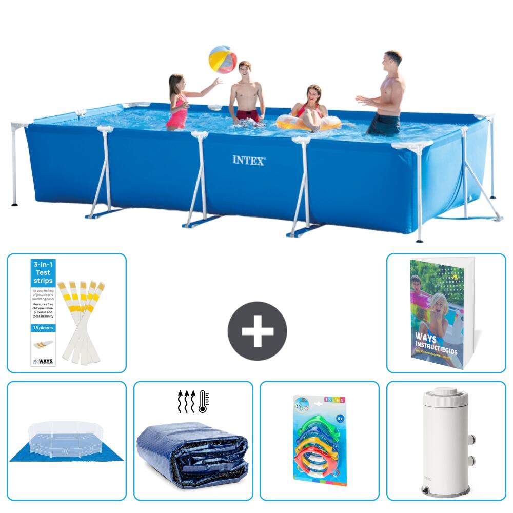 INTEX Basen ze stelażem Prostokątny - 450x220x84 cm - 7-częściowy S123
