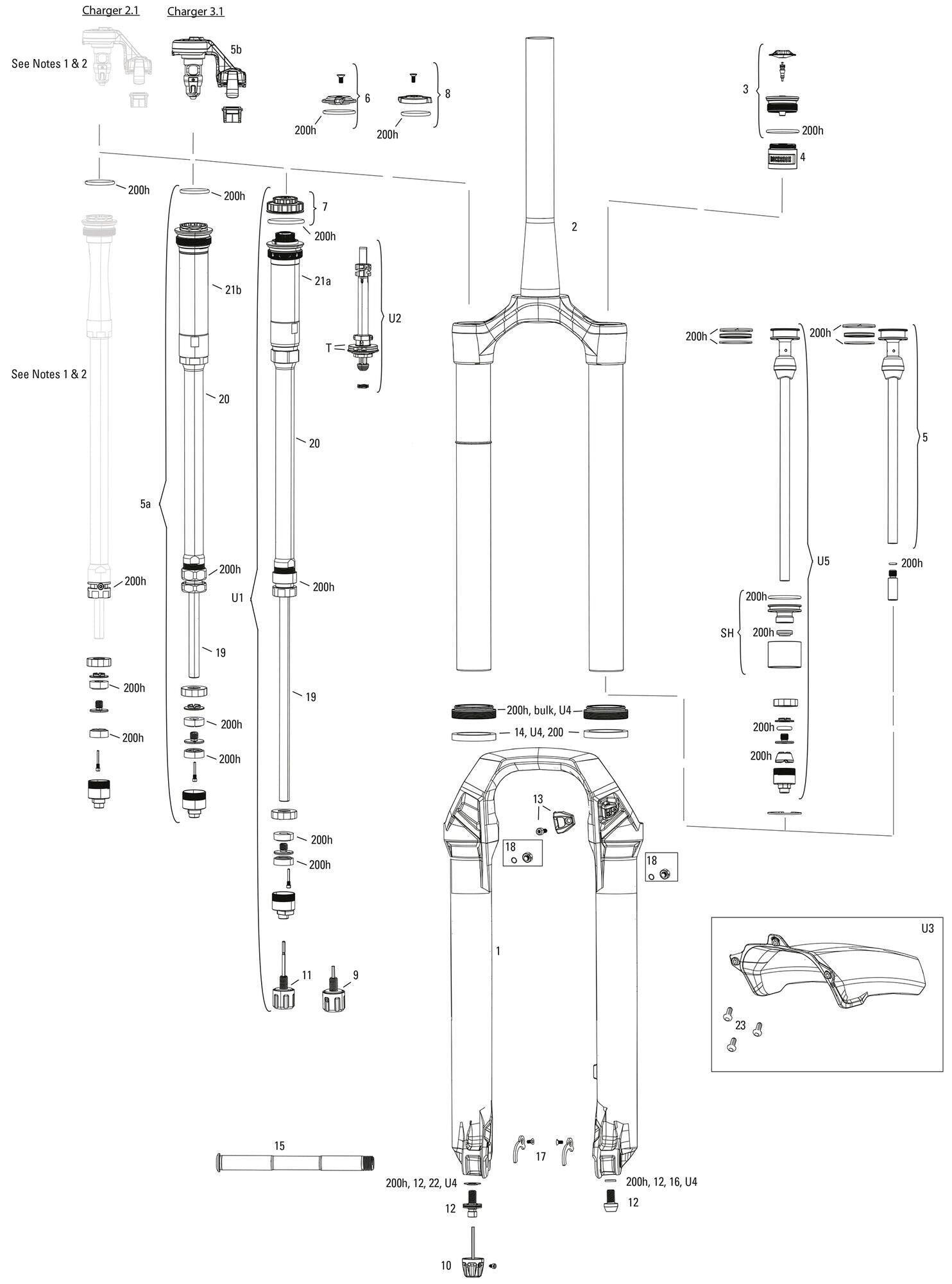 Rockshox Lyrik Ultimate RC2 27,5 Boost - Wide Fork for Urban Cycling