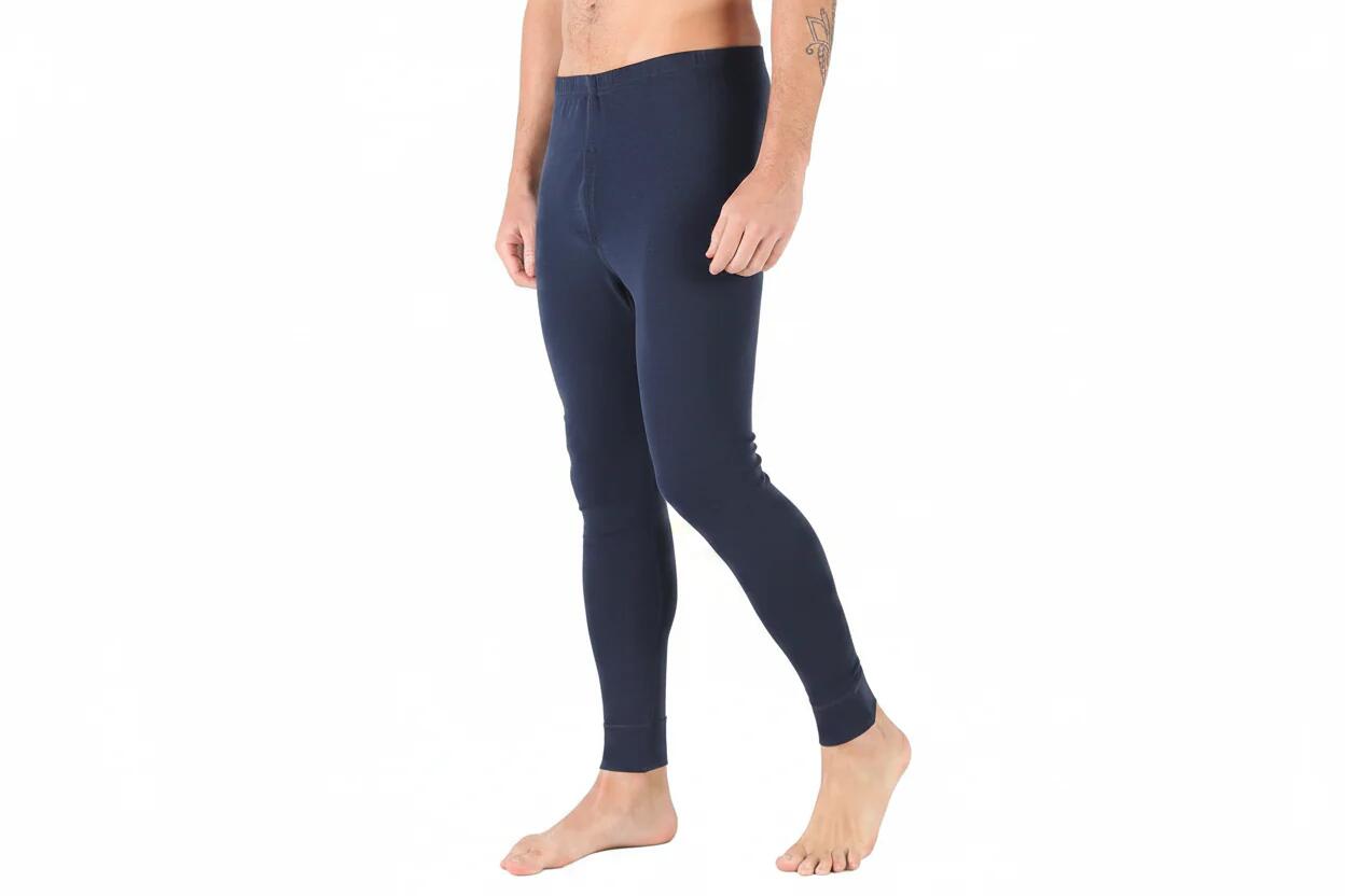 Atlas - Męskie Leginsy z 100% Wełny Merino (195 g/m²) M, Granatowy