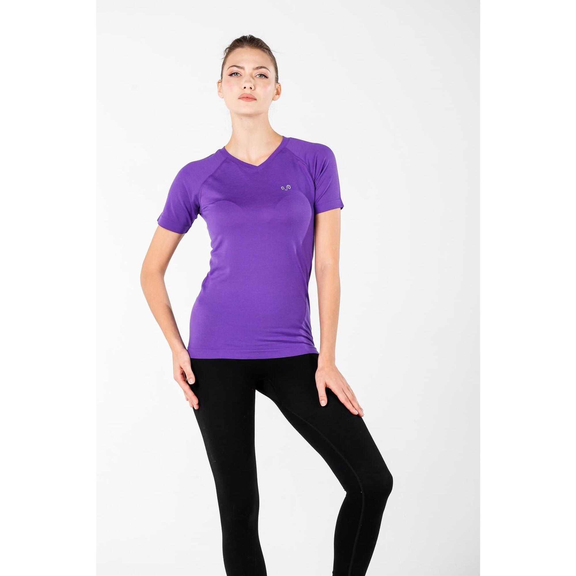 Koszulka turystyczna damska Woolona Elma Merino