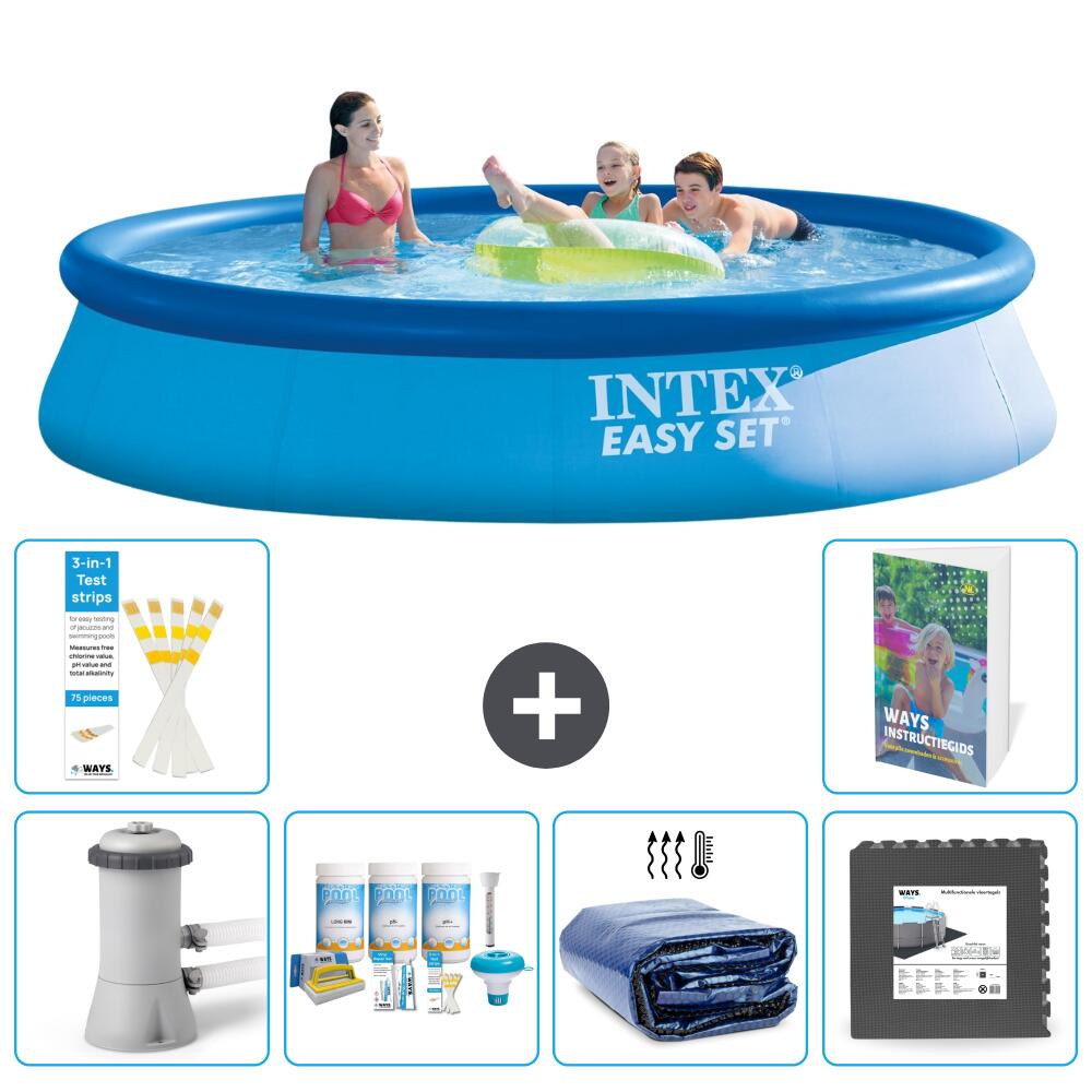 INTEX Basen Easy Set Okrągły - 396x84 cm - 7-częściowy S233