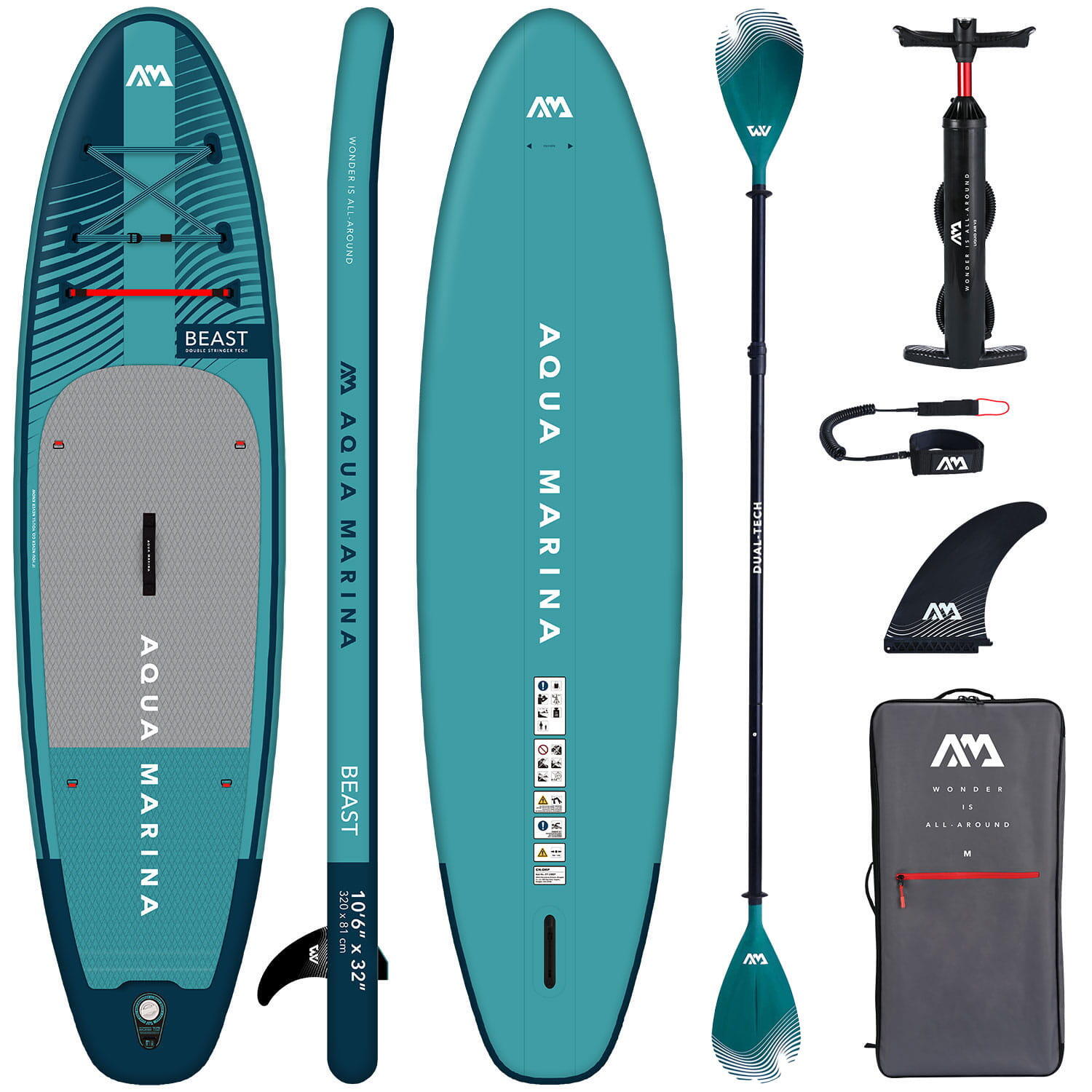 Deska Pompowana SUP Aqua Marina Beast 10'6 + wiosło 2w1 Dual-Tech 2024