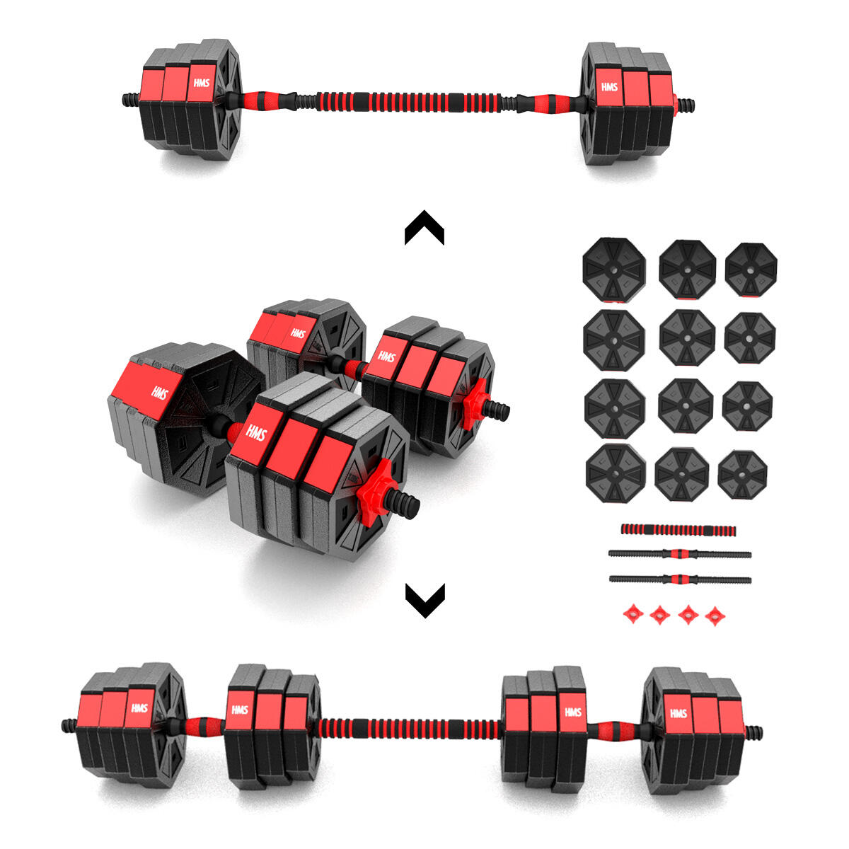 Regulowany Zestaw Hantli i Dumbbell - 20 kg
