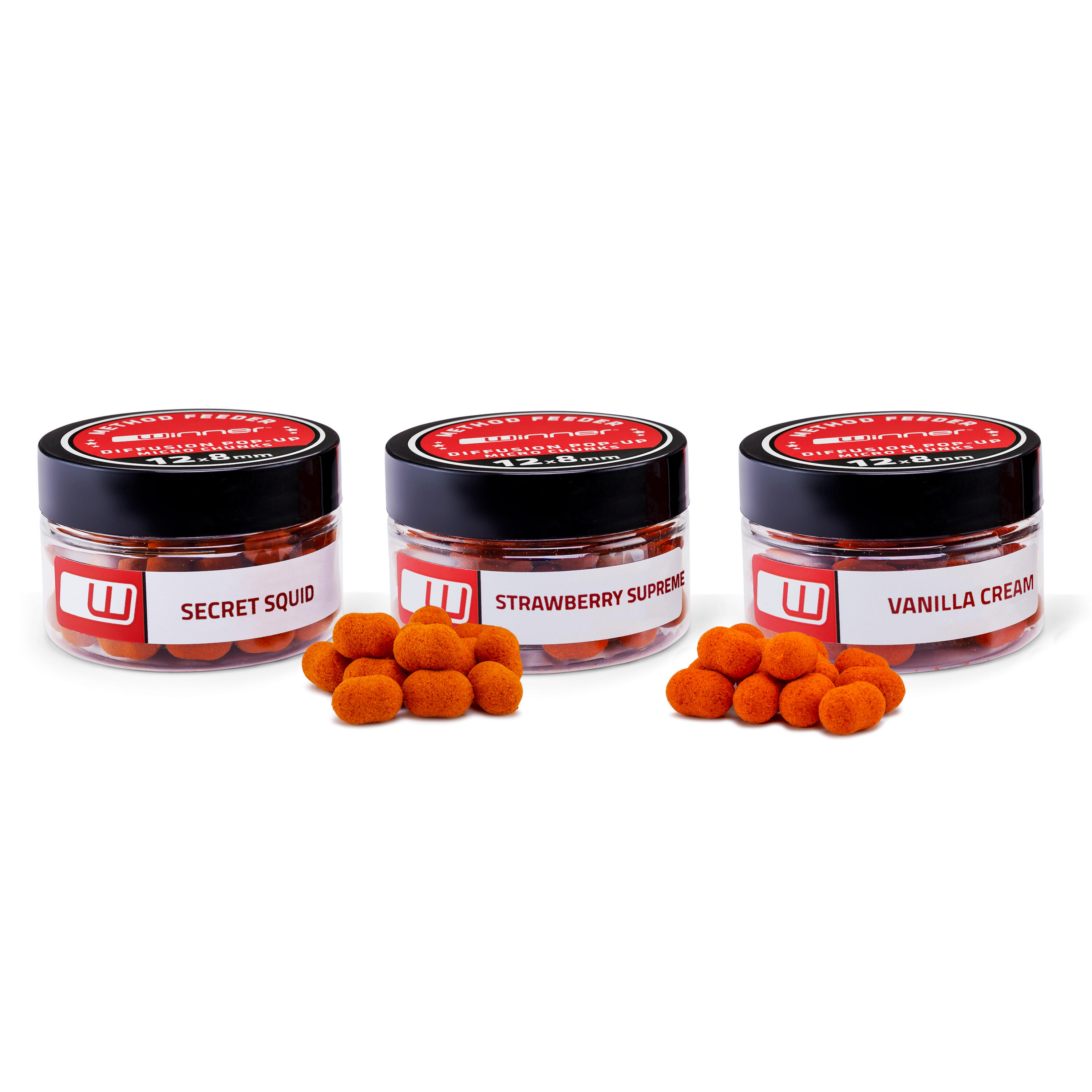 Przynęty do metody Diffusion Micro Chunks 8mm/20g Zestaw 3 sztuki Mix