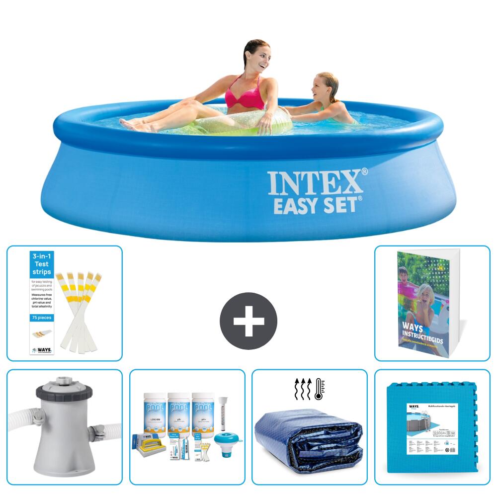 INTEX Basen Easy Set Okrągły - 244x61 cm - 7-częściowy S188