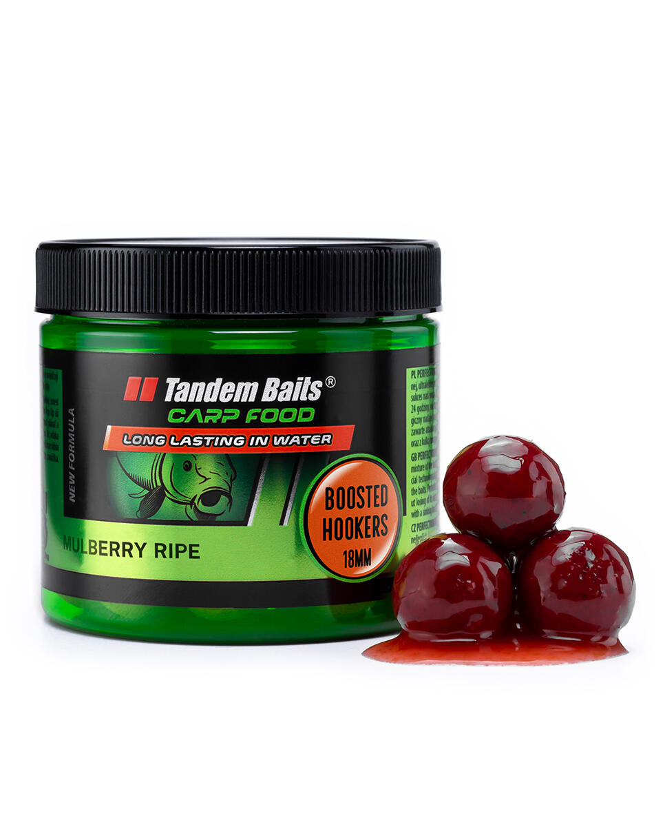 Kulki haczykowe Carp Food Boosted Hookers 18mm/300g Dojrzała Morwa