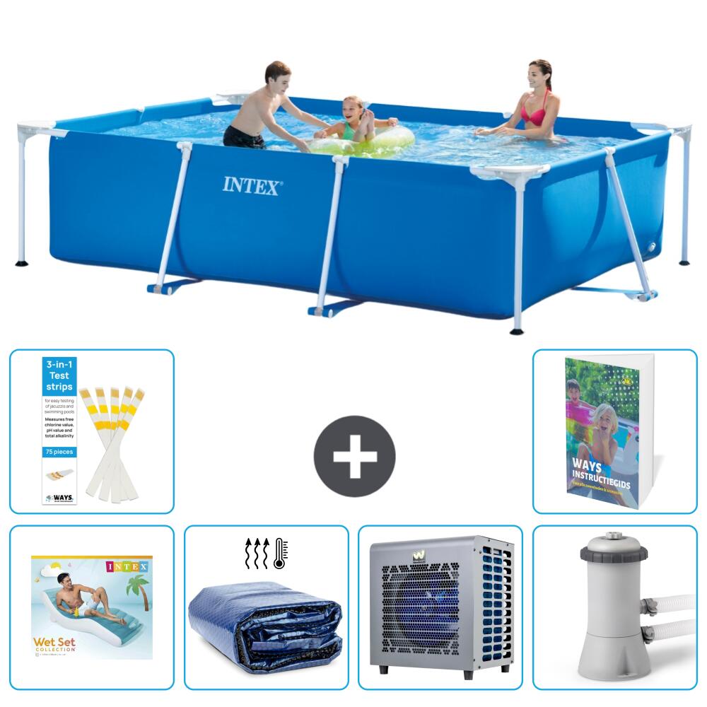 INTEX Basen ze stelażem Prostokątny - 300x200x75 cm - 7-częściowy S112