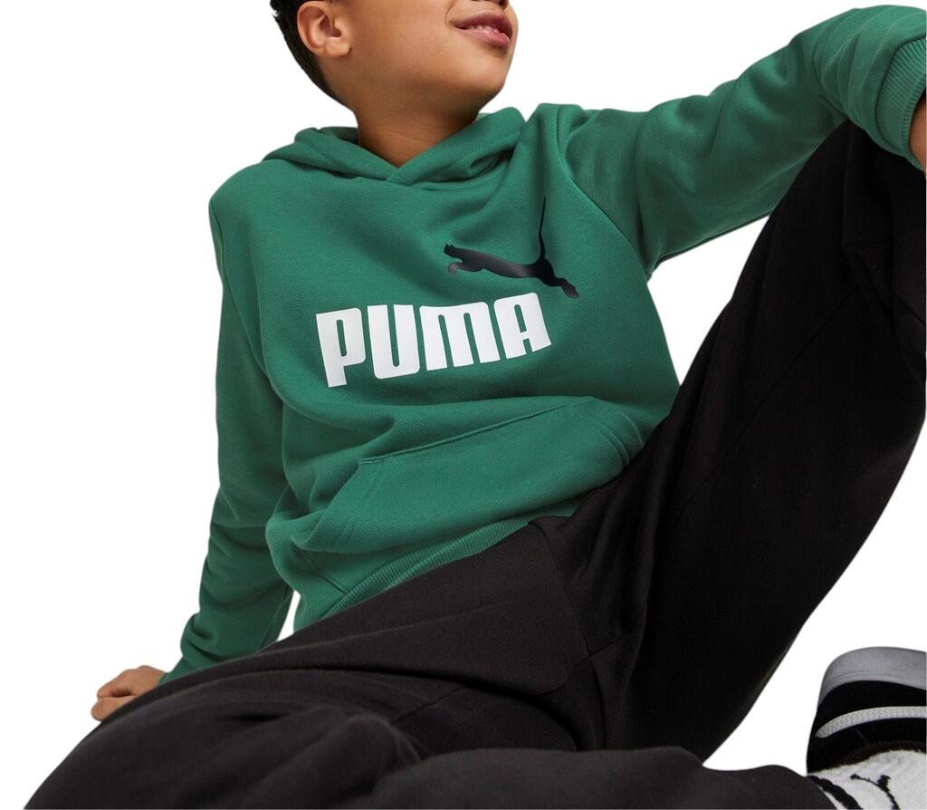 BLUZA DZIECIĘCA SPORTOWA Z KAPTUREM BAWEŁNIANA ZIELONA PUMA ESS+