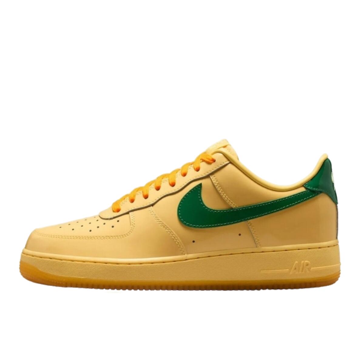 Nike Air Force 1 Low Patent Leather Topaz Gold Pine Green