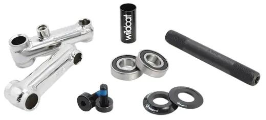 BMX Korby BMX Wildcat Mini BMX 3-Piece Crank Kit - 89mm - Srebrny