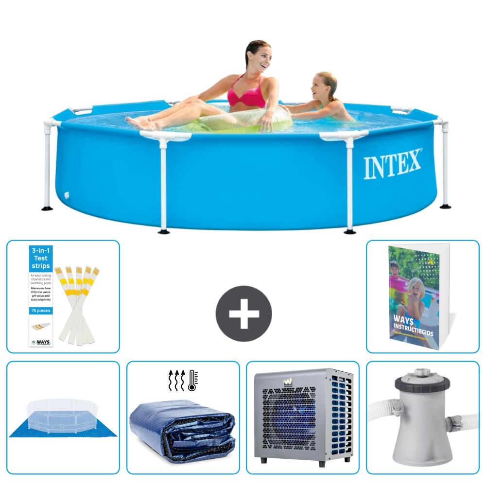 INTEX Basen ze stelażem Okrągły - 244x51 cm - 7-częściowy S124