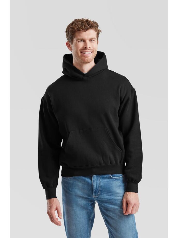 Bluza z kapturem Sudadera Fruit Of The Loom Supercotton Adulto Negro