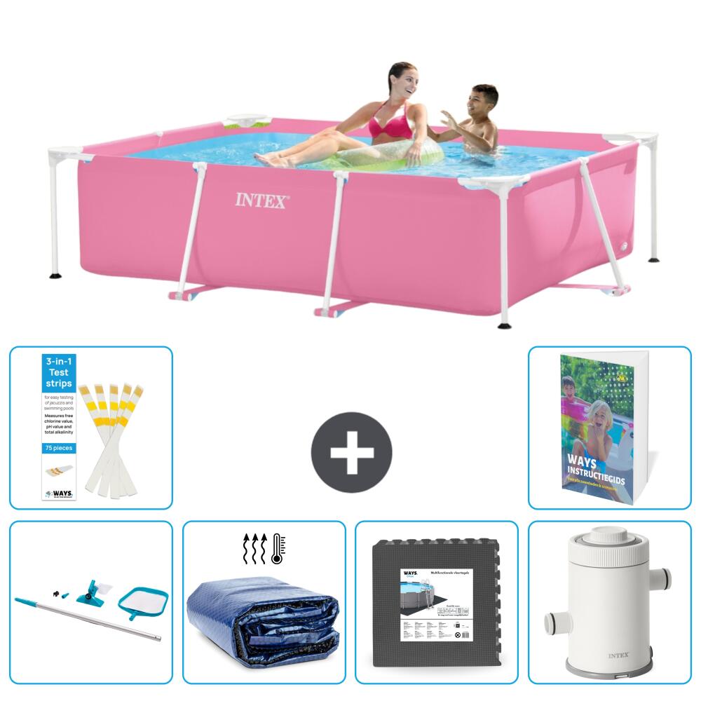INTEX Basen ze stelażem Prostokątny - 220x150x60 cm - 7-częściowy S43