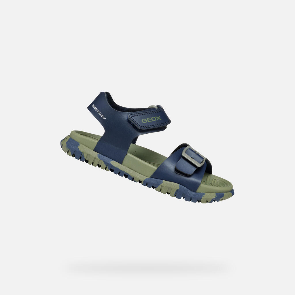 Sandały GEOX SANDAL FUSBETTO BO Zielony