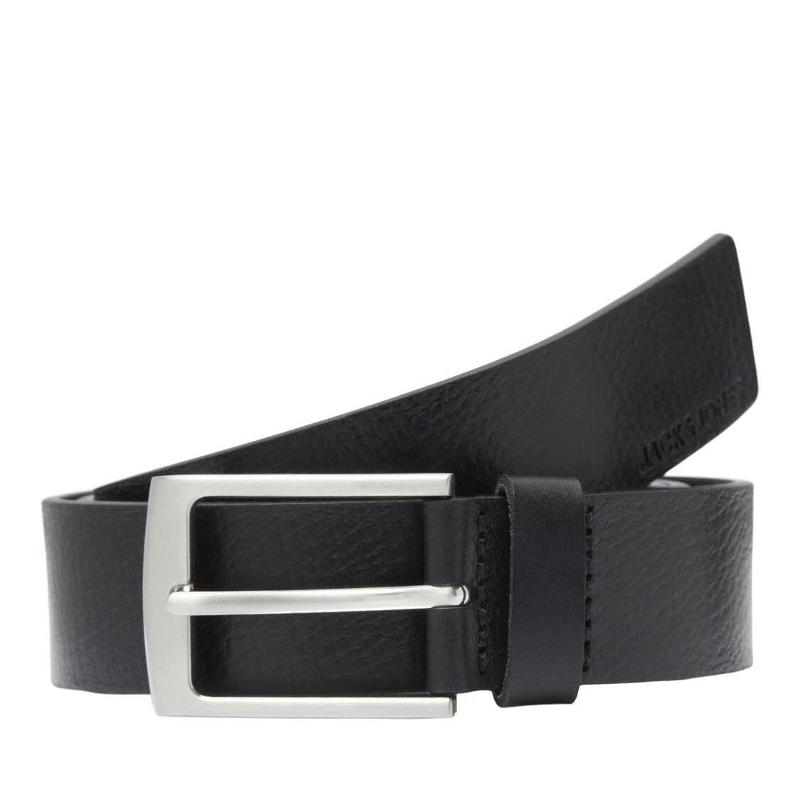 Pasek Jack & Jones Stockholm skórzany czarny
