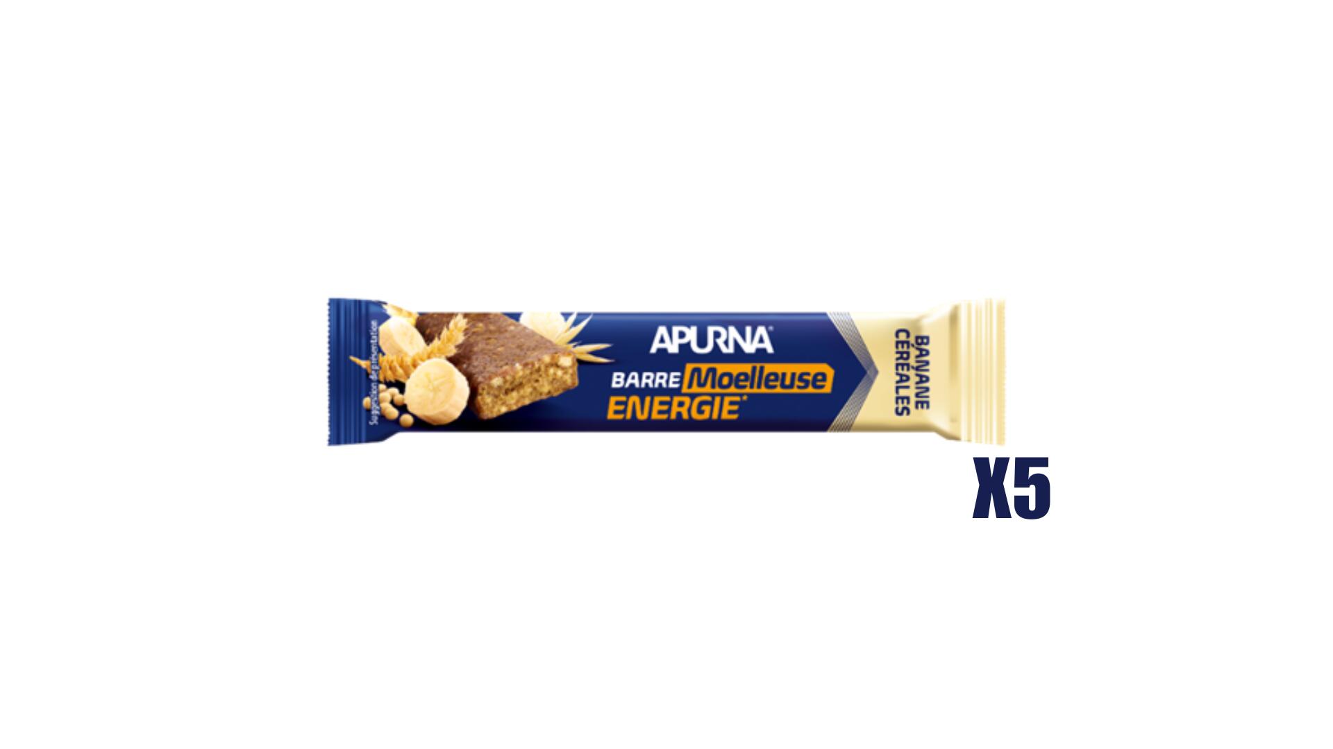 Pudełko 20 batonów Apurna Energie Moelleuse Banane Céréales