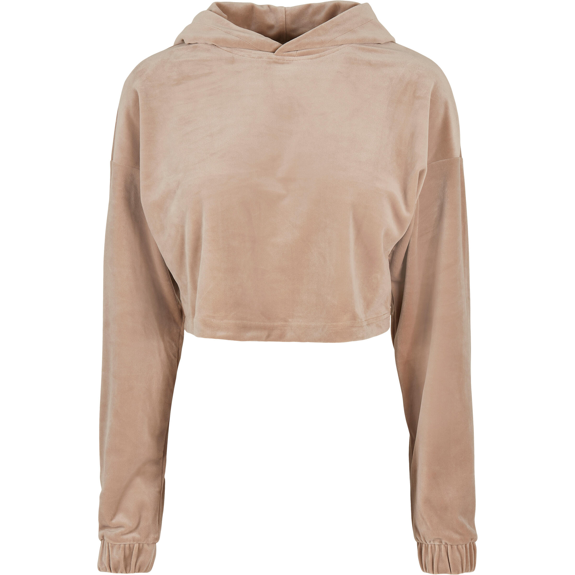 Damska bluza z kapturem Urban Classics cropped aksamitna oversized (GT)